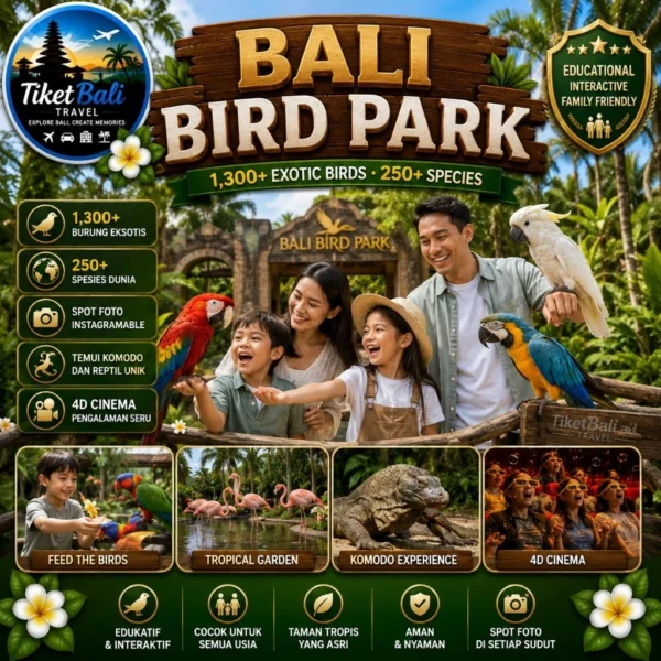 Bali Bird Park - tiket e-voucher resmi