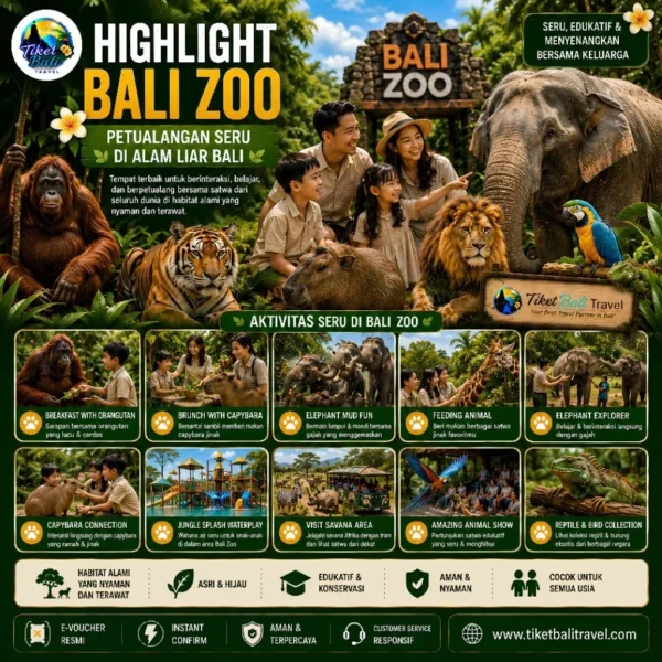 Bali Zoo - Highlight Experience wisata satwa Bali