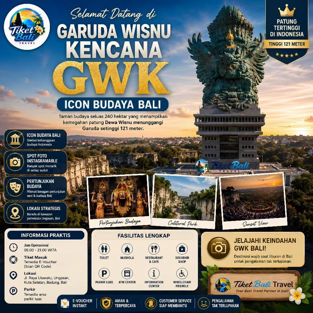 GWK Bali - Patung Garuda Wisnu Kencana ikon budaya Bali