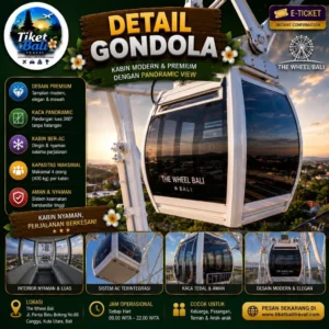 Tiket E-Voucher The Wheel Bali – Bianglala Ikonik dengan Panorama 360° Bali detail gondola