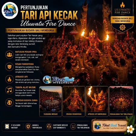 Kecak Uluwatu - tari api sunset tebing Uluwatu Bali